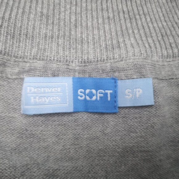 NWOT Denver Hayes Soft Ladies Size Small Full Zip Grey & Black Sweater - Picture 3 of 10